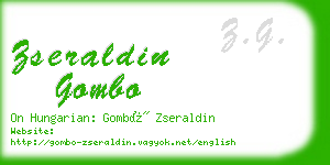 zseraldin gombo business card